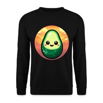 Sweet avocado in the sunset - Unisex Sweatshirt - black - Front - Alina (178cm) & Michal (187cm)