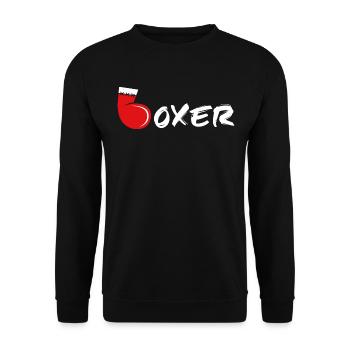 Boxer - Unisex Sweatshirt - black - Front - Alina (178cm) & Michal (187cm)