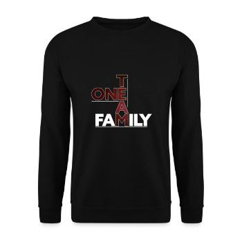 One Team - Family #2 - Unisex Pullover - Schwarz - Vorne - Alina (178cm) & Michal (187cm)