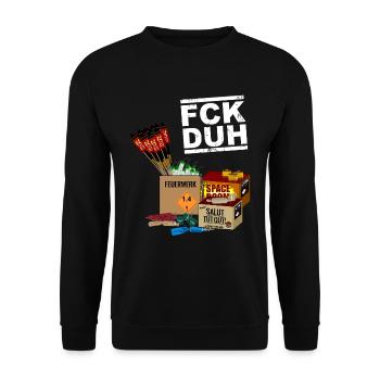 Feux d'artifice du Nouvel An Pyro - Sweat-shirt Unisexe - noir - Devant - Alina (178cm) & Michal (187cm)