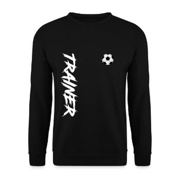 Fussballtrainer, Trainer, Fussball - Unisex Pullover - Schwarz - Vorne - Alina (178cm) & Michal (187cm)