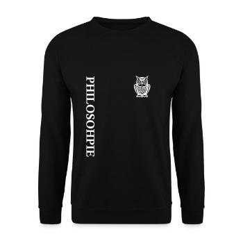 Philosophie, Philosophie LK, Abitur, Studium, Uni - Unisex Pullover - Schwarz - Vorne - Alina (178cm) & Michal (187cm)