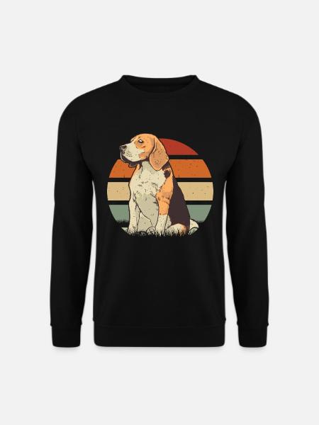 Beagle drawing Beagle dog - Unisex Sweatshirt - black