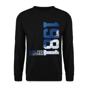 ÉDITION LIMITÉE 45E ANNIVERSAIRE 1981 - Sweat-shirt Unisexe - noir - Devant - Alina (178cm) & Michal (187cm)
