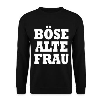Böse alte frau - Unisex Pullover - Schwarz - Vorne - Alina (178cm) & Michal (187cm)