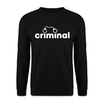 Criminel - Sweat-shirt Unisexe - noir - Devant - Alina (178cm) & Michal (187cm)