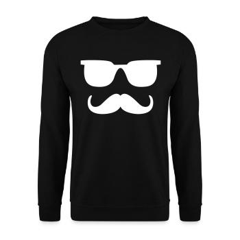 Barbe Lunettes de soleil Tendance Style Cadeau pour homme - Sweat-shirt Unisexe - noir - Devant - Alina (178cm) & Michal (187cm)