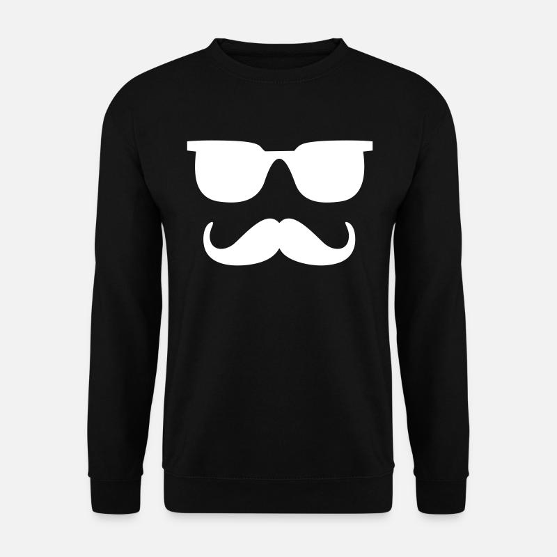 Bart Sonnenbrille Trend Style Geschenk für Männer - Unisex Pullover - Schwarz