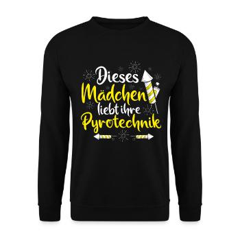 Pyrotechniker Feuerwerk Pyrotechnik Pyrotechnician - Unisex Pullover - Schwarz - Vorne - Alina (178cm) & Michal (187cm)