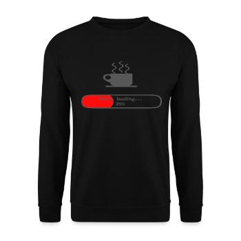 Need some coffee? - Unisex Pullover - Schwarz - Vorne - Alina (178cm) & Michal (187cm)