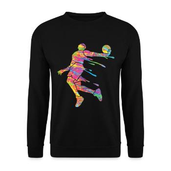 Basketteur Coloré Paint Slam Dunk Sports - Sweat-shirt Unisexe - noir - Devant - Alina (178cm) & Michal (187cm)