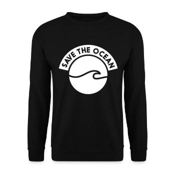 SAUVEZ L'OCEAN - Sweat-shirt Unisexe - noir - Devant - Alina (178cm) & Michal (187cm)