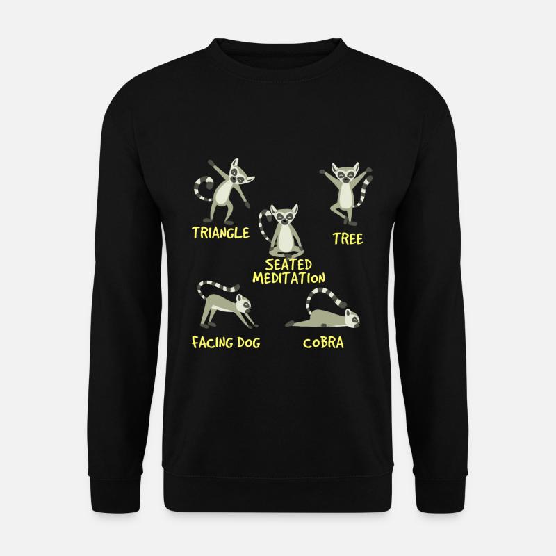 Yoga Lemur - Unisex Sweatshirt - black