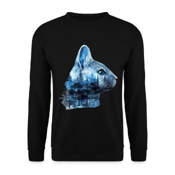 Chinchilla - Unisex Pullover - Schwarz - Vorne - Alina (178cm) & Michal (187cm)