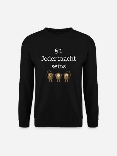 Paragraph 1 Jeder macht seins Geschenk lustig - Unisex Pullover - Schwarz