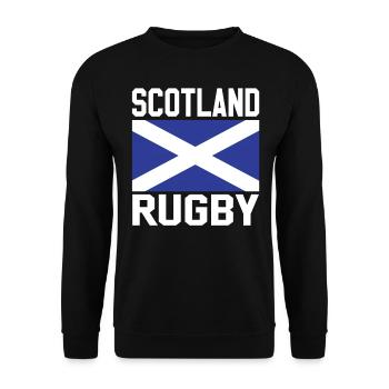 Rugby Schottland - Unisex Pullover - Schwarz - Vorne - Alina (178cm) & Michal (187cm)