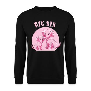 chiens de grande soeur - Sweat-shirt Unisexe - noir - Devant - Alina (178cm) & Michal (187cm)