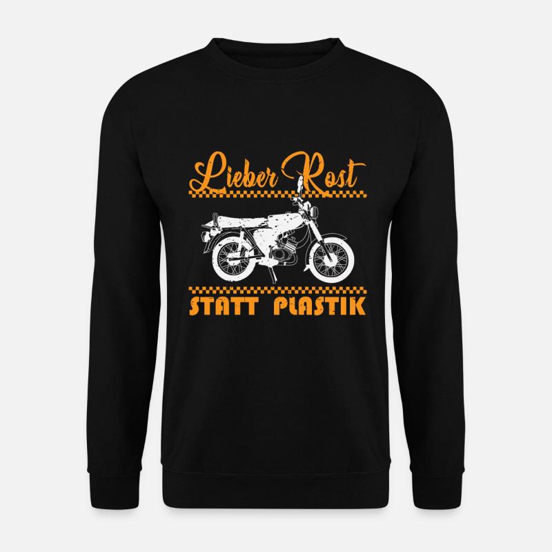 Lieber Rost statt Plastik Simson DDR - Unisex Pullover - Schwarz