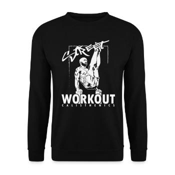 Calisthenics "Street Workout" Muskeltraining - Unisex Pullover - Schwarz - Vorne - Alina (178cm) & Michal (187cm)