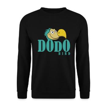 Dodo font with dodo head - Unisex Sweatshirt - black - Front - Alina (178cm) & Michal (187cm)