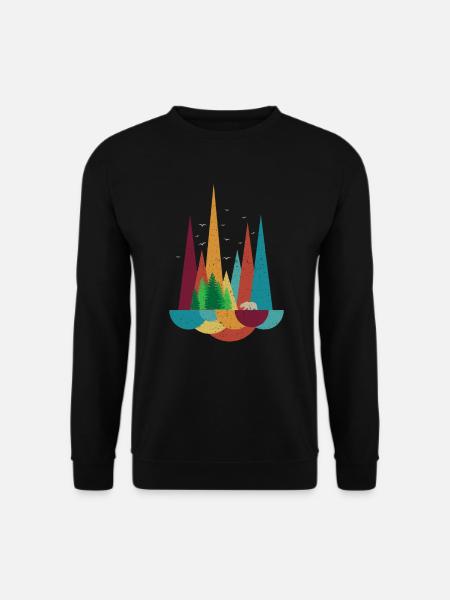 Mountains forest tiger - Unisex Sweatshirt - black