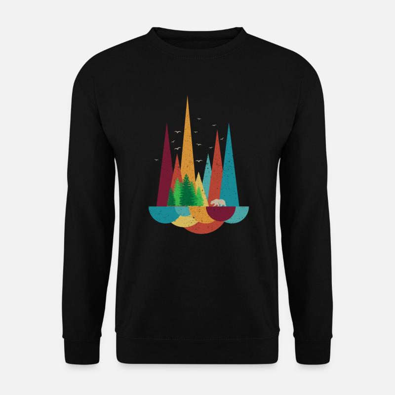 Mountains forest tiger - Unisex Sweatshirt - black