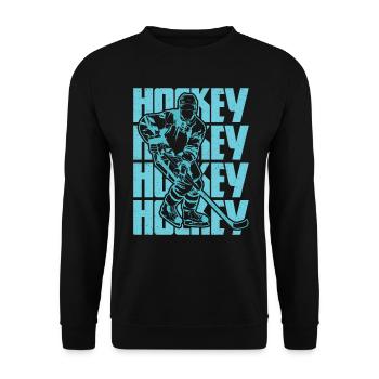Hockey is passion - Unisex Sweatshirt - black - Front - Alina (178cm) & Michal (187cm)