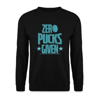 Zero Pucks Given Hockey - Unisex Sweatshirt - black - Front - Alina (178cm) & Michal (187cm)