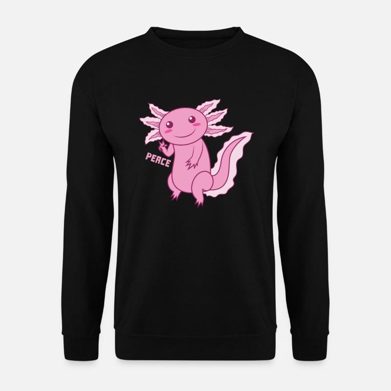 Axolotl "PEACE" - Unisex Pullover - Schwarz