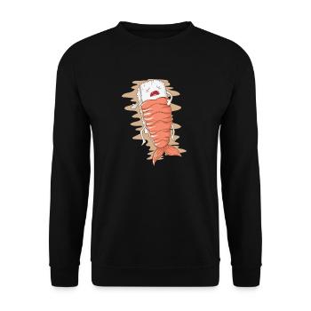 Le riz à sushi dort sous les crevettes - Sweat-shirt Unisexe - noir - Devant - Alina (178cm) & Michal (187cm)
