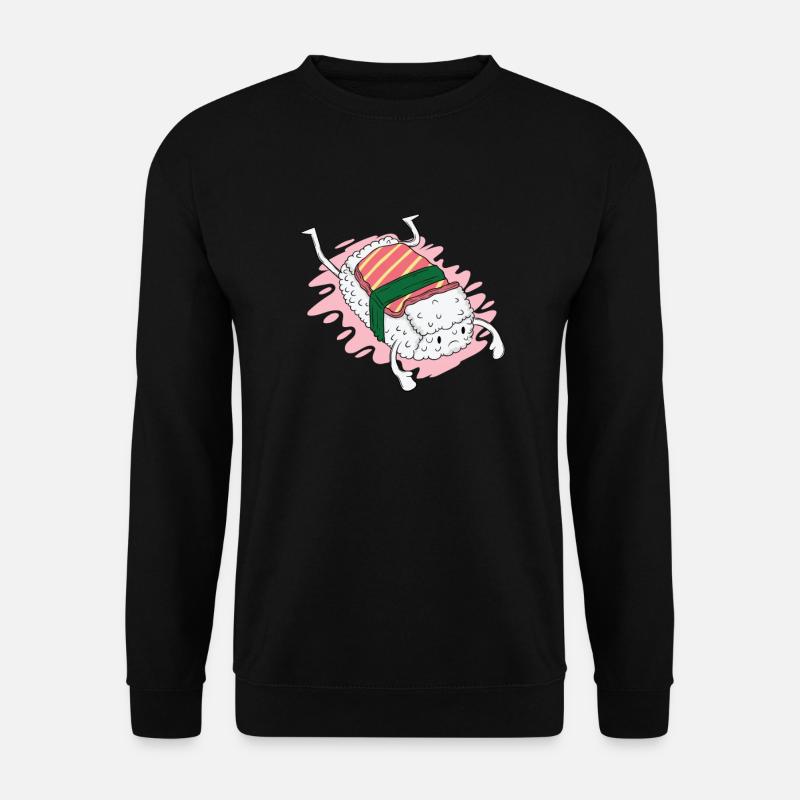 Sushi rice with salmon - Unisex Sweatshirt - black