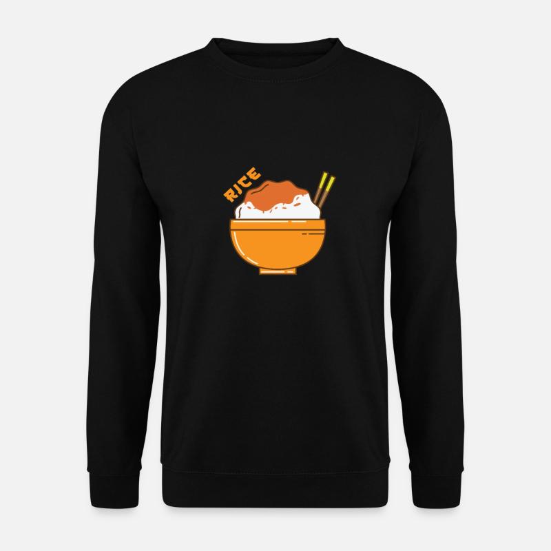 Rice bowl with chopsticks - Unisex Sweatshirt - black