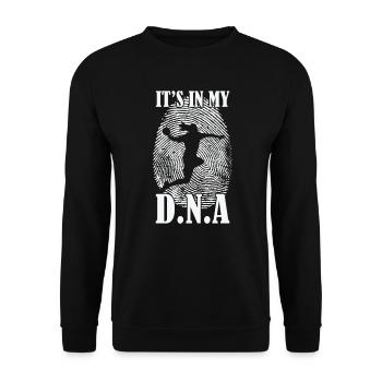 Handball is in my DNA - Unisex Sweatshirt - black - Front - Alina (178cm) & Michal (187cm)