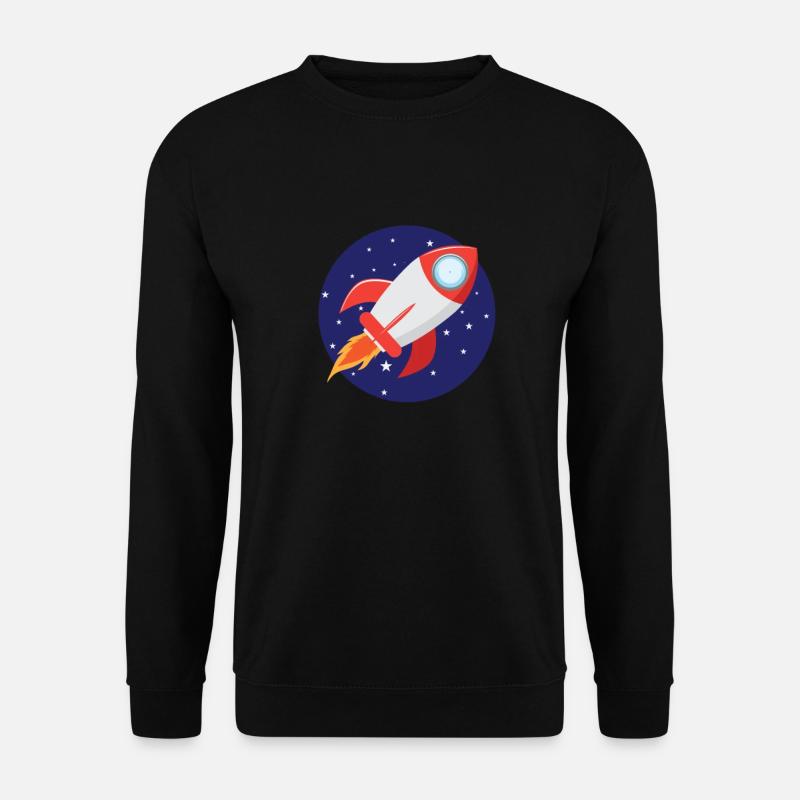Rocket with stars - Unisex Sweatshirt - black
