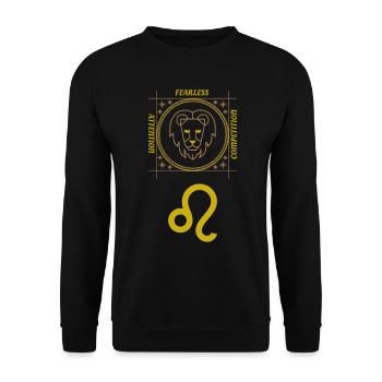 Graphique du signe astrologique du zodiaque "Leo" - Sweat-shirt Unisexe - noir - Devant - Alina (178cm) & Michal (187cm)