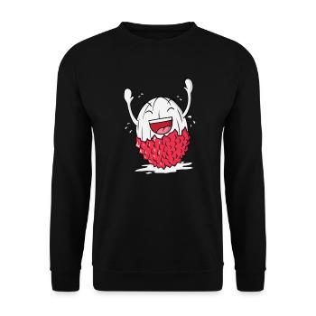 Litschi Lychee - Unisex Sweatshirt - black - Front - Alina (178cm) & Michal (187cm)