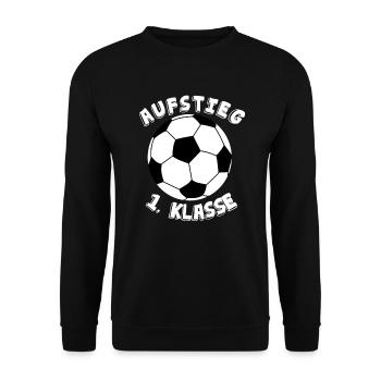 Einschulung Fußball Geschenk Jungen Schule 2020 - Unisex Pullover - Schwarz - Vorne - Alina (178cm) & Michal (187cm)