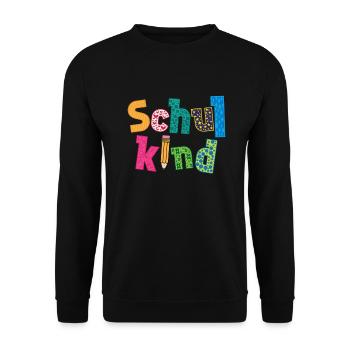 School child schooling - Unisex Sweatshirt - black - Front - Alina (178cm) & Michal (187cm)