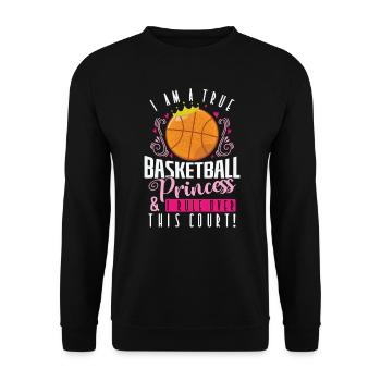 Basket-ball princesse fille - Sweat-shirt Unisexe - noir - Devant - Alina (178cm) & Michal (187cm)