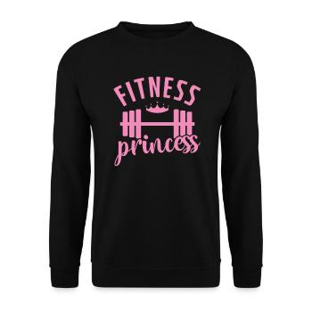 Fitness princess woman girlfriend - Unisex Sweatshirt - black - Front - Alina (178cm) & Michal (187cm)