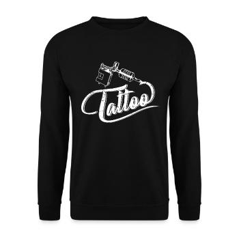 Machine à tatouer - Sweat-shirt Unisexe - noir - Devant - Alina (178cm) & Michal (187cm)