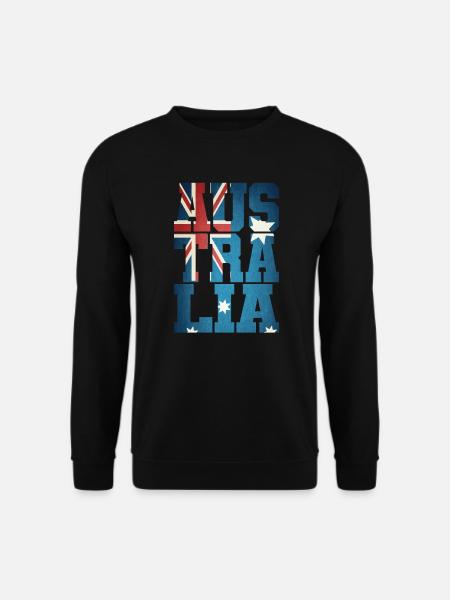 Australia with flag - Unisex Sweatshirt - black