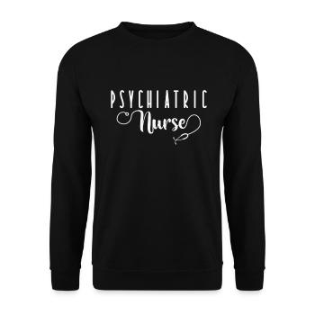 Infirmière Psychiatric Nurse - Sweat-shirt Unisexe - noir - Devant - Alina (178cm) & Michal (187cm)