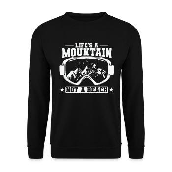 Snowboard Life’s A Mountain Not A Beach - Sweat-shirt Unisexe - noir - Devant - Alina (178cm) & Michal (187cm)