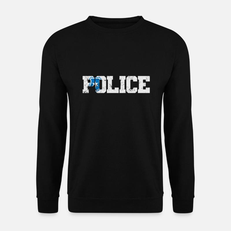 Polizeimarke Police - Unisex Pullover - Schwarz