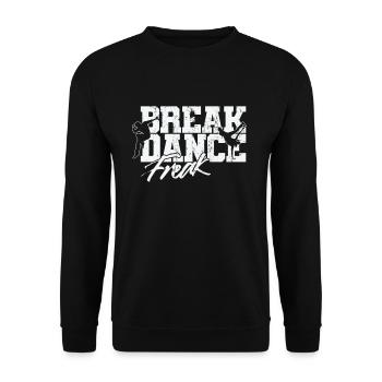 Breakdance Freak - Unisex Sweatshirt - black - Front - Alina (178cm) & Michal (187cm)