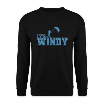 Kitelandboarding It's Windy Outside - Unisex Sweatshirt - black - Front - Alina (178cm) & Michal (187cm)