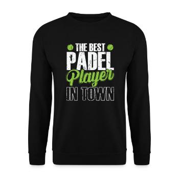 The Best Padel Player in Town Tennis Sport - Sweat-shirt Unisexe - noir - Devant - Alina (178cm) & Michal (187cm)