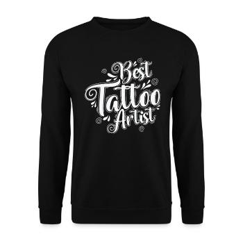 Best Tattoo Artist Tätowierung - Unisex Pullover - Schwarz - Vorne - Alina (178cm) & Michal (187cm)