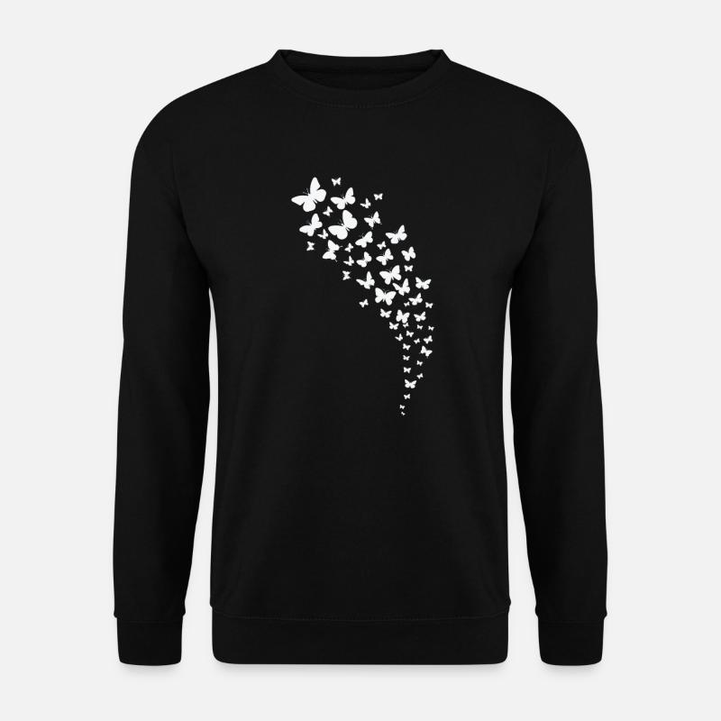 beautiful butterfly swarm - Unisex Sweatshirt - black